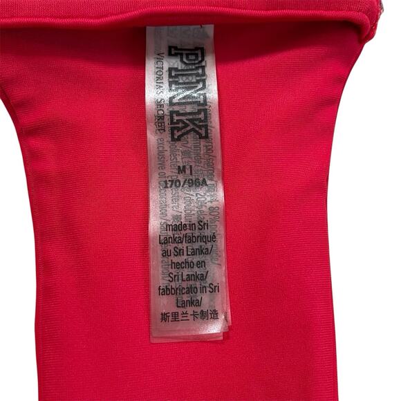Victoria's Secret PINK Gold Star Bandeau Bikini Top Size M Red Festival NWOT - Picture 8 of 9